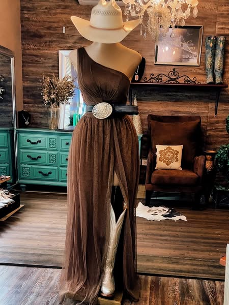 Moonlight Muse One-Shoulder Mesh Gown