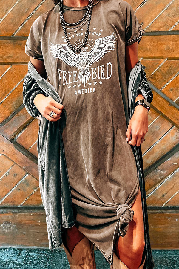 Fashion Free Bird T-Shirt Dress
