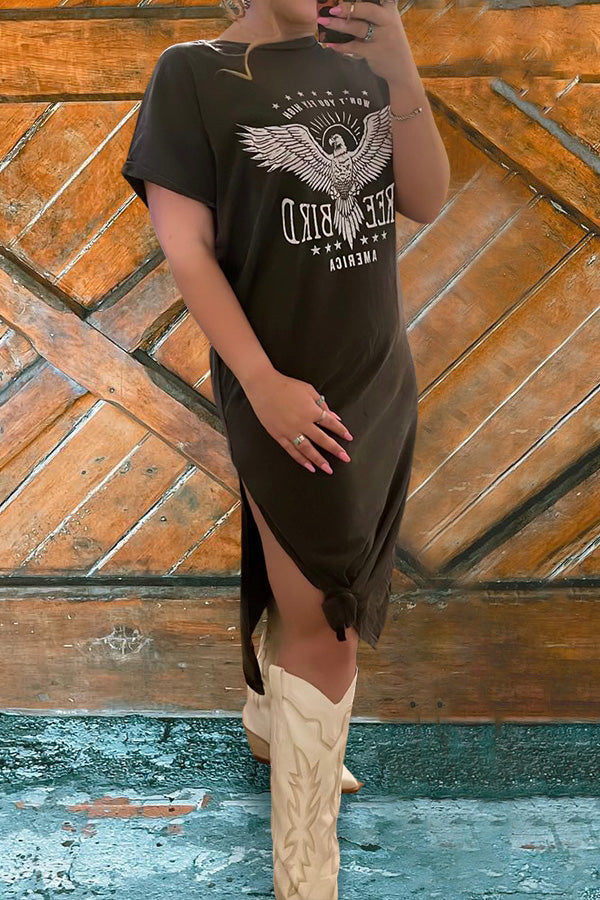 Fashion Free Bird T-Shirt Dress