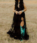 Gorgeous Deep V Neck Printed Dress